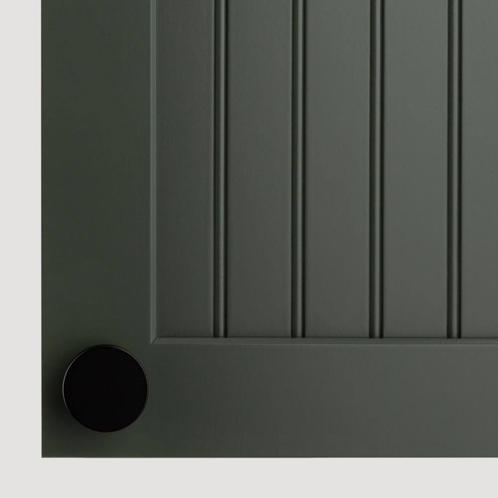 Matte Black Round Modern Cabinet Knob with Mounting Hardware