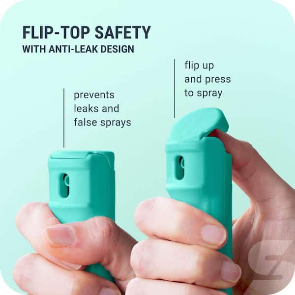 SABRE Pepper Spray with Flip Top Key Case, Mint F15-MTOC-02 - The
