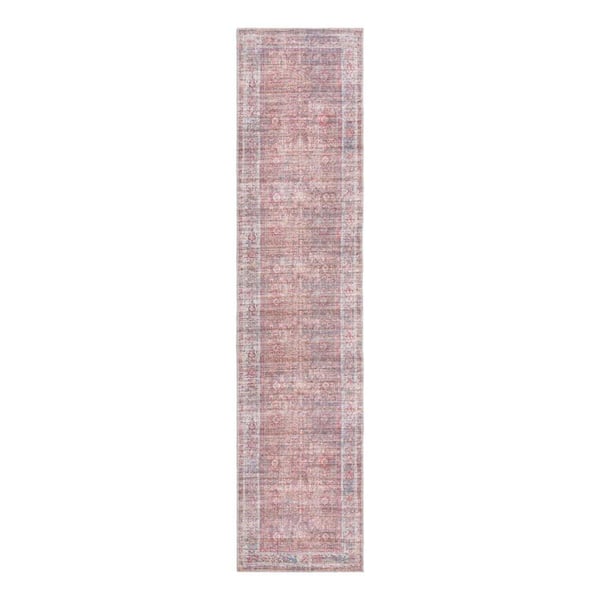 Unique Loom Nostalgia Euphoria Rust Red and Brown 2 ft. 7 in. x 12 ft. Machine Washable Area Rug
