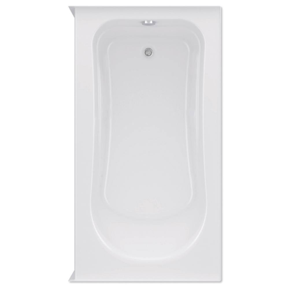 Aquatic Dossi 30 60 in. Soaking Bathtub Acrylic Left Drain in White ...