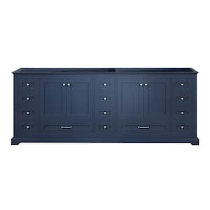 Dukes 84 in. W x 22 in. D Navy Blue Double Bath Vanity without Top