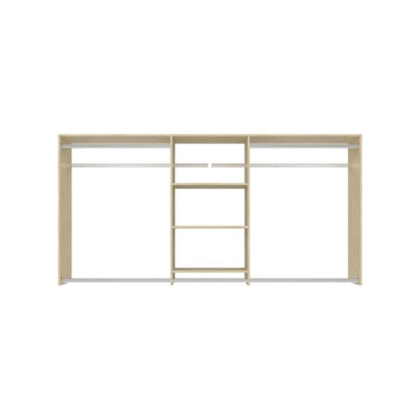 Closet Evolution Hanging 60 in. W - 96 in. W Harvest Grain Wood Closet System