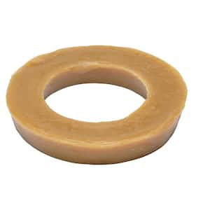 Lasco 04-3314 Toilet Bowl Extra Thick Wax Ring with Brass Bolts Reinforced Urethane Core and Polyethylene Flange for 3-Inch 4-Inch Waste Line
