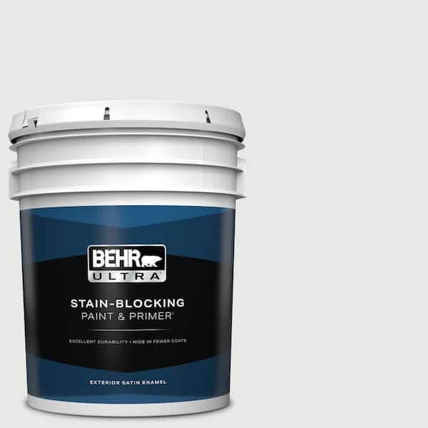 BEHR ULTRA 5 gal. #PWN-44 Bay Breeze Satin Enamel Exterior Paint & Primer