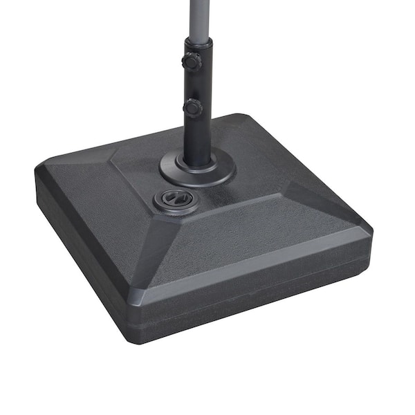 154 lbs. Outdoor Table Market Umbrella Base Filled with Sand and Water Patio Umbrella Base in Black