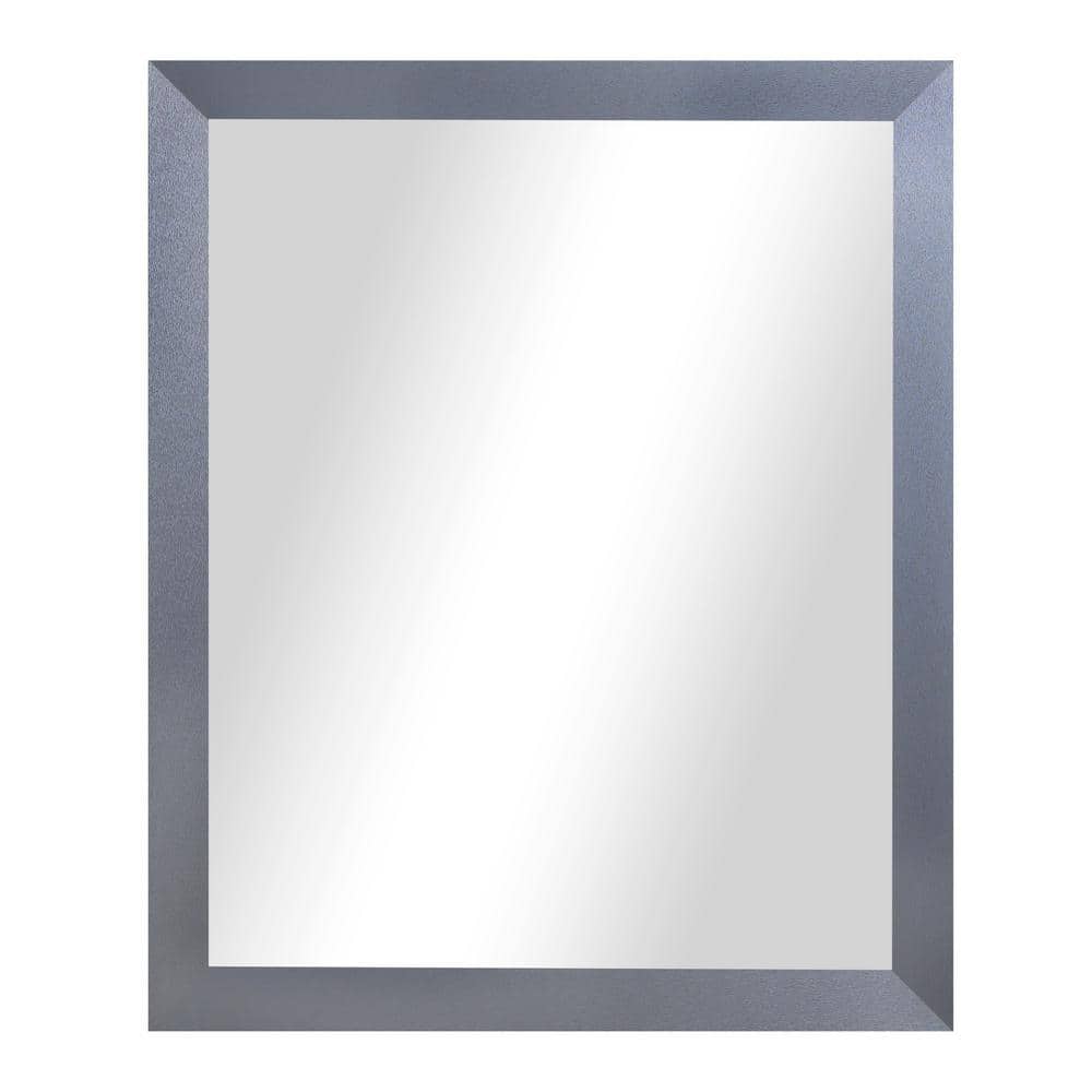 Large Rectangle Silver Tungsten Modern Mirror (60 in. H x 40 in. W