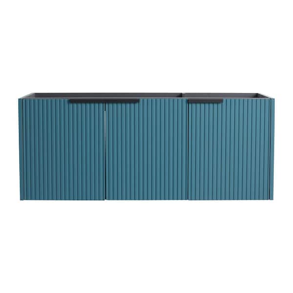 48 in. Bath Vanity Cabinet without Top in Blue Unassembled