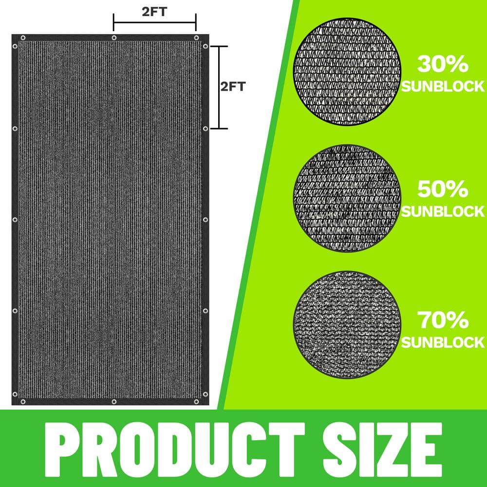 10' x 20' Black HDPE Mesh Shade Cloth with Grommets