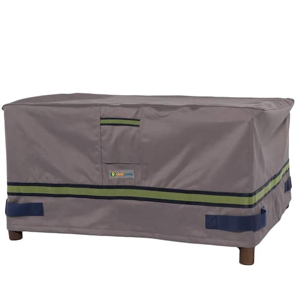 Classic Accessories Duck Covers Soteria 32 in. Grey Rectangular Patio Ottoman/Side Table Cover