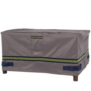 Soteria 40 in. Grey Rectangular Patio Ottoman/Side Table Cover