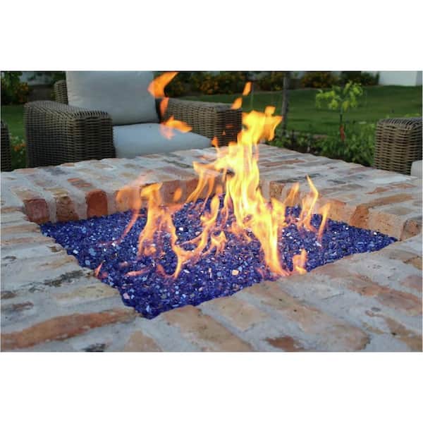 AZ Patio Heaters 20lbs Recycled Fire Pit Fire Glass in Cobalt Blue