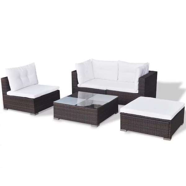 Poly rattan corner online sofa