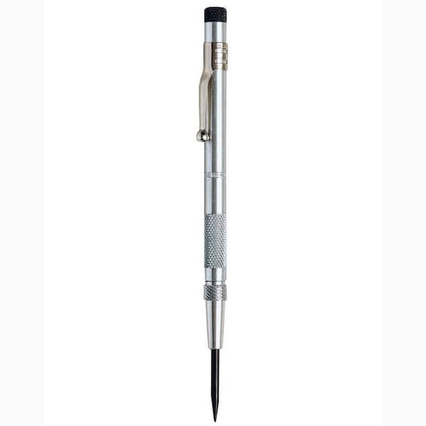 General Tools & Instruments Aluminum Center Punch, Silver, 5-inch Length,  Lightweight, One-Handed Operation, for Punching and Marking Metals and Woods