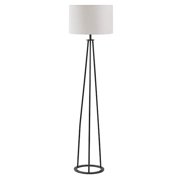 MARTHA STEWART Clyde 60 in. Black Standard Floor Lamp