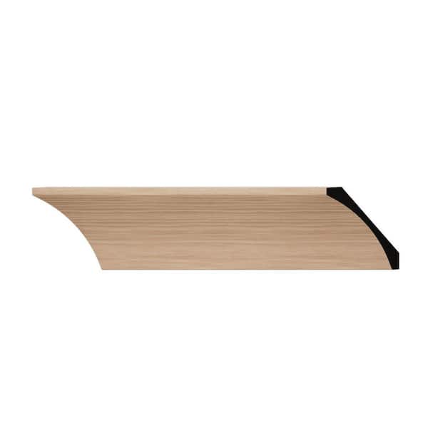 Ekena Millwork WM291 3.5 in. D x 4 in. W x 6 in. L Wood (Red Oak) Crown Moulding Sample