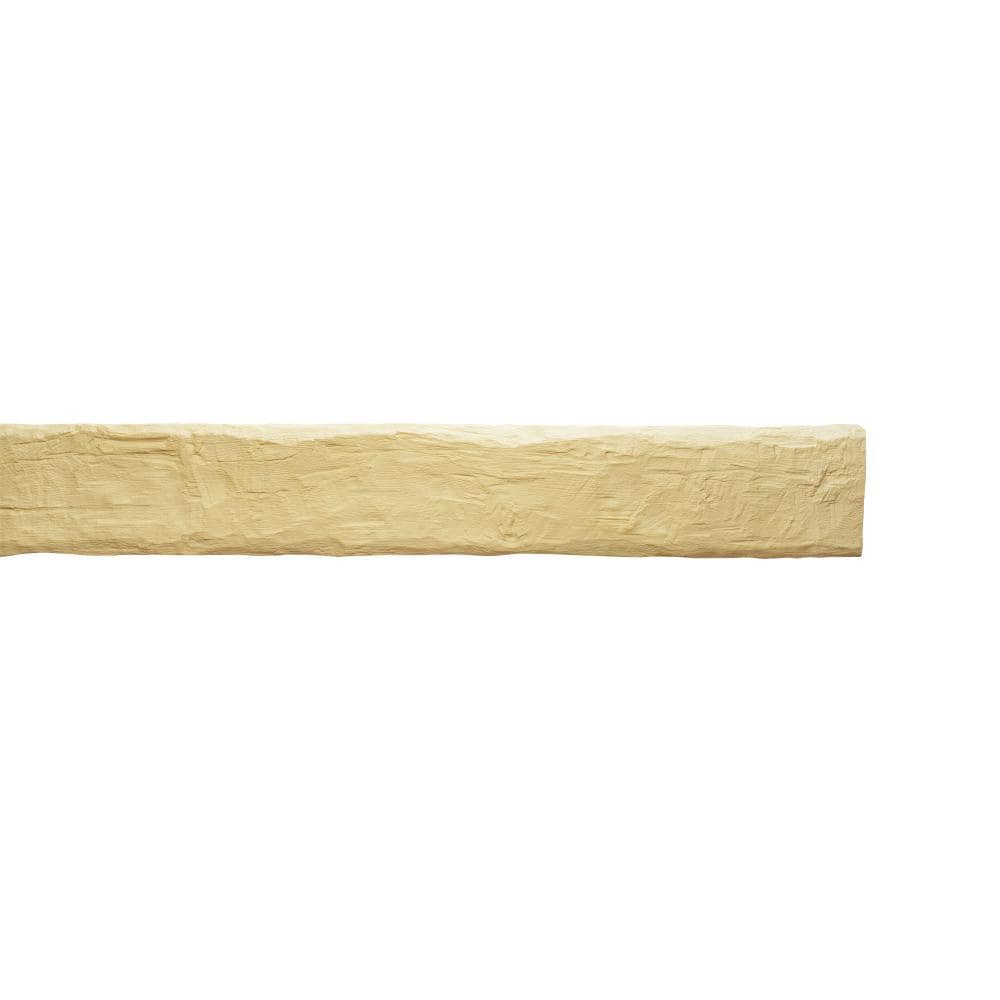 Unfinished Hand Hewn Faux Wood Beam in Light Brown Polyurethane