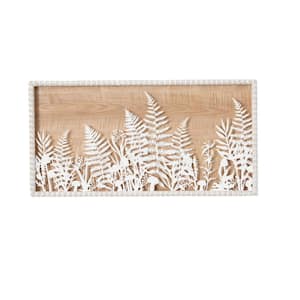 12.5 in. x 24.25 in. Brown Fern by Wooden Wall Art