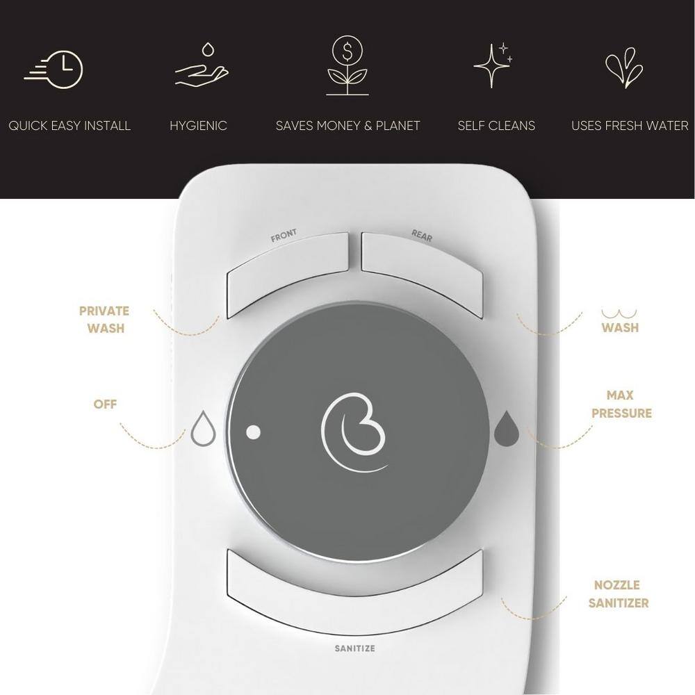 Stainless Steel Single Temperature Self-Cleaning Bidet Attachment