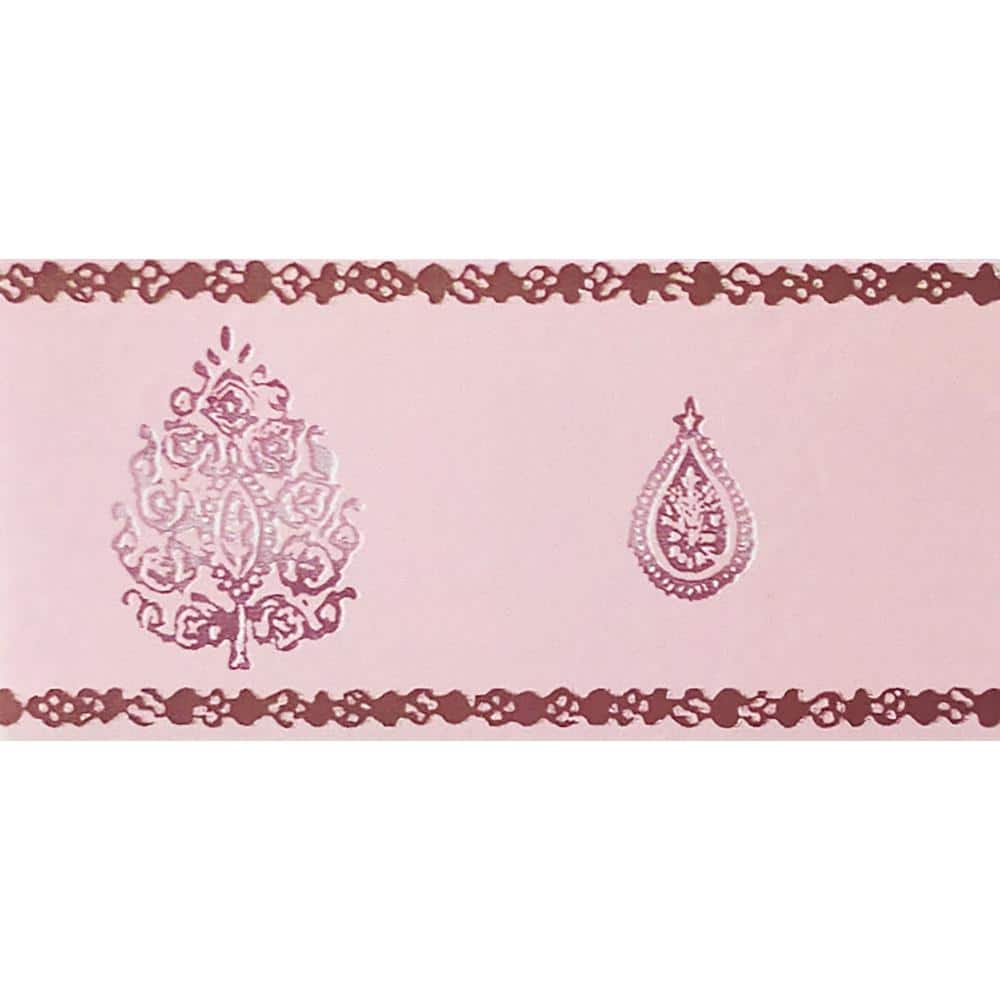 Falkirk McGhee Peel and Stick Abstract Vin Rouge, Pink Stylized Shapes Self