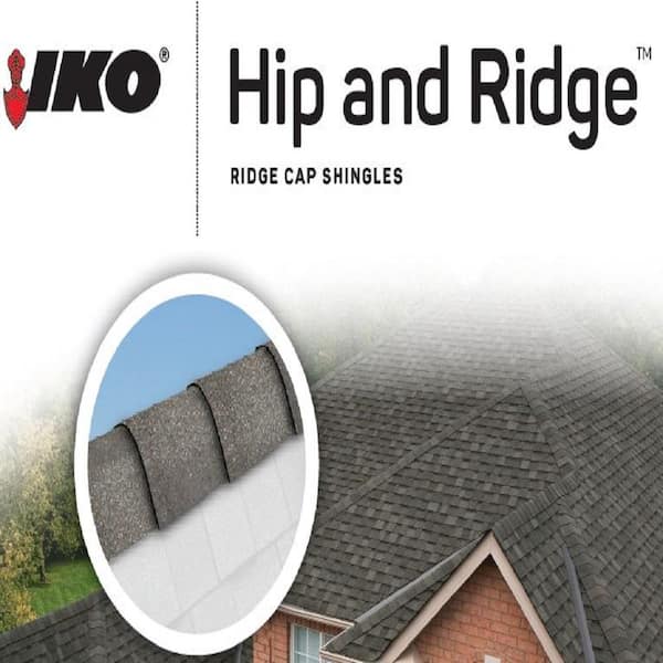 IKO Hip & Ridge 12 AR Asphalt Hip & Ridge Shingles Glacier (1 BD/36.5 LF)