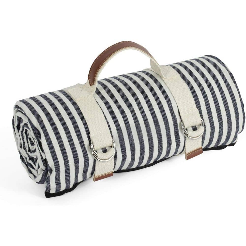 Waterproof Picnic Blanket Portable with Carry Strap for Beach Mat or Family Outdoor Camping Party (Navy Blue) price history on PriceWatchPro