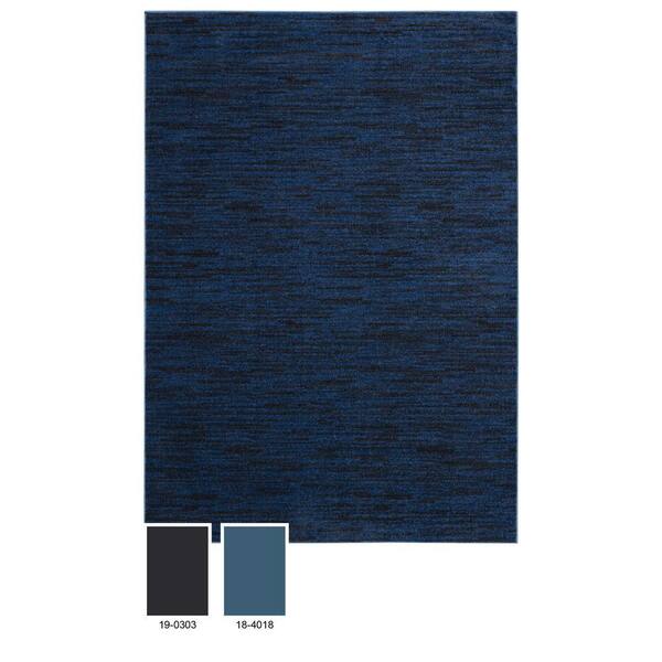 Essentials 5 ft. x 7 ft. Midnight Blue Solid Contemporary Indoor/Outdoor Patio Area Rug
