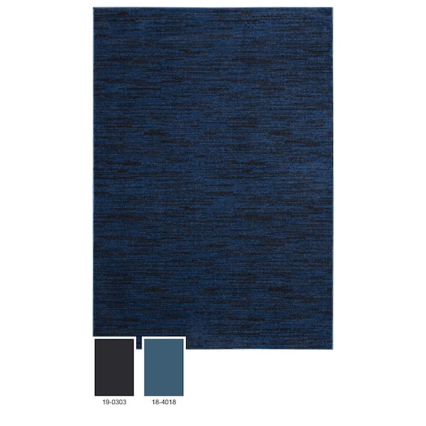 Essentials 5 ft. x 7 ft. Midnight Blue Solid Contemporary Indoor/Outdoor Patio Area Rug