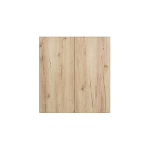 Radiance 24 in. W x 12 in. D x 36 in. H Ready to Assemble Slab Wall Kitchen Cabinet in Light Oak