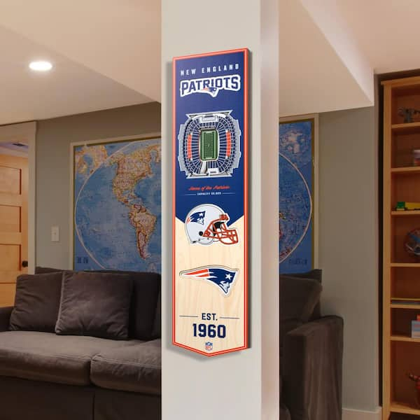 New England Patriots 6-Time Super Bowl Champions 24'' x 36'' Banner