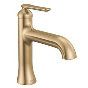 Delta Bonacci Gold Single Handle Single Hole Bathroom Sink Faucet