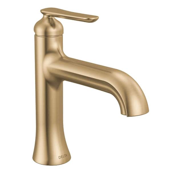 Bonacci Gold Single Handle Single Hole Bathroom Sink Faucet in Lumicoat Champagne Bronze