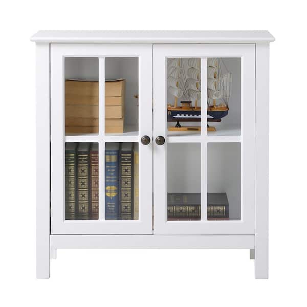 White Cabinet With Glass Doors Deals 56 Off Ingeniovirtual Com - White Wall Unit With Glass Doors