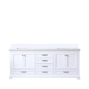 Dukes 80 in. W x 22 in. D White Double Bath Vanity and Cultured Marble Top