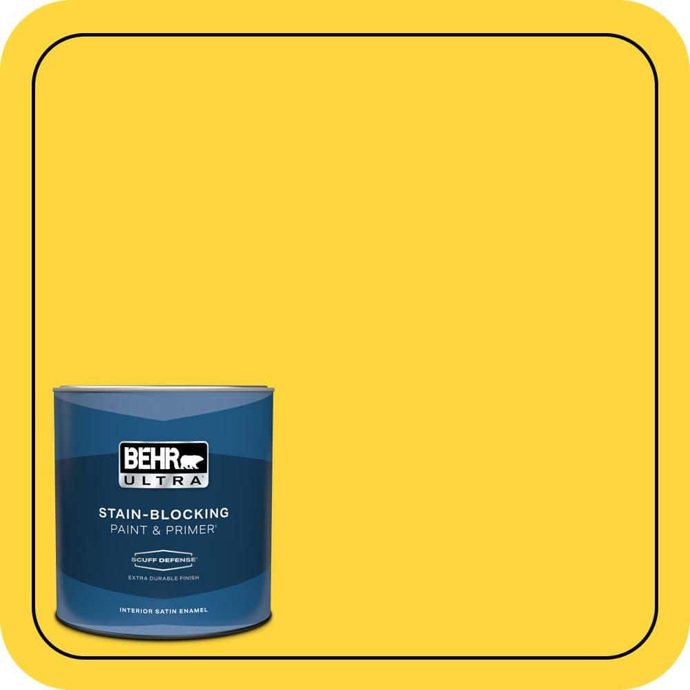1 qt. #380B-6 Lemon Tart Extra Durable Satin Enamel Interior Paint & Primer price history on PriceWatchPro