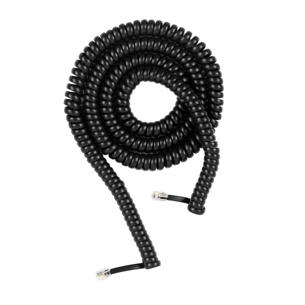 25 ft. Corded Phone Handset Coil, Black