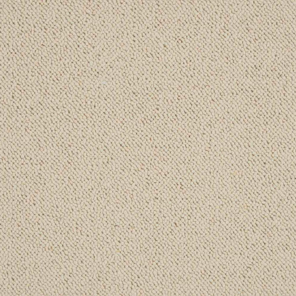 Natural Harmony Bismarck - Ivory - White 13.2 ft. 28 oz. Wool Berber ...