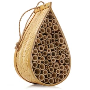 5-3/4 in. W x 4 in. D x 10-1/2 in. H Bamboo Mason Bee House