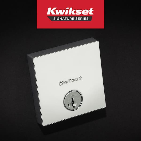 Kwikset 258 Downtown Polished Chrome Square Single-Cylinder