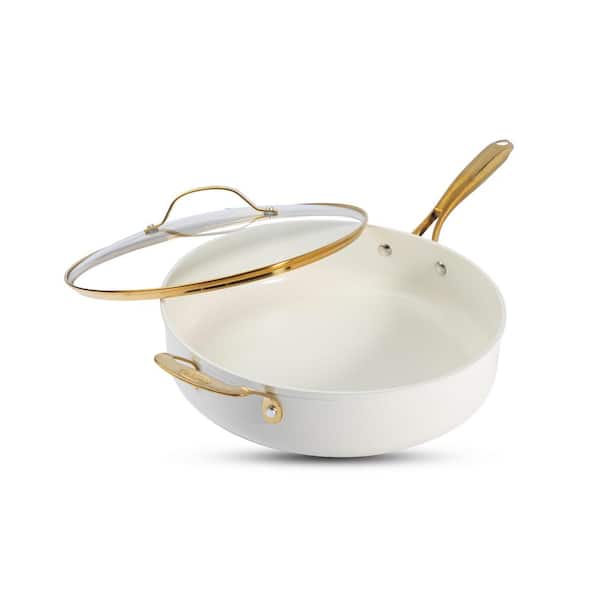 Gotham Steel Ultra 14 Non-Stick Family Pan With Lid And Gold