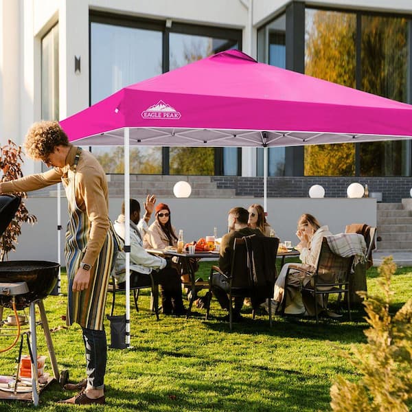 12 ft. x 12 ft. Commercial Straight Leg Pop-Up Canopy with 4-Sand Bags