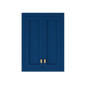 Madison 24 in. W x 33 in. H x 8 in. D Monarch Blue Bathroom Storage Wall Cabinet