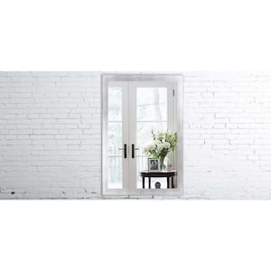 Large Rectangle Matte Silver Modern Mirror (52 in. H x 32 in. W)