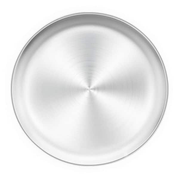 1 Piece Stainless Steel Pizza Pan Round Oven Baking Tray Heavy Duty Multipurpose Dishwasher Safe Easy Clean