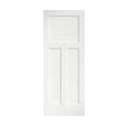 32 in. x 80 in. x 1-3/8 in. Shaker White Primed T-Shape 3-Panel Solid Core Wood Interior Slab Door