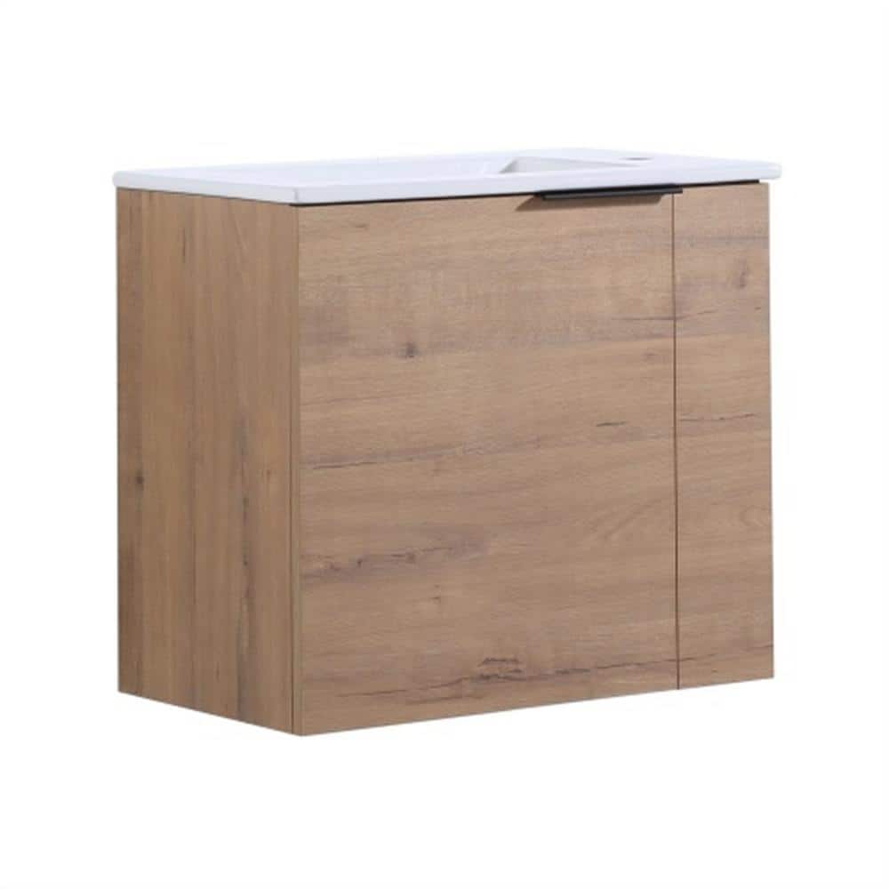 13in. W x 22in. D x 19.7in. H Bath Vanity in Imitative Oak with White Plywo