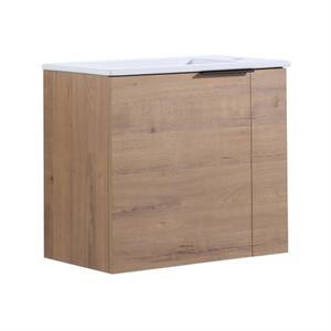 13in. W x 22in. D x 19.7in. H Bath Vanity in Imitative Oak with White Plywood Top