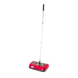 Evolution 3-Sweeper for Hard Floors and Carpets with Adjustable Height, Manual Floor Sweeper