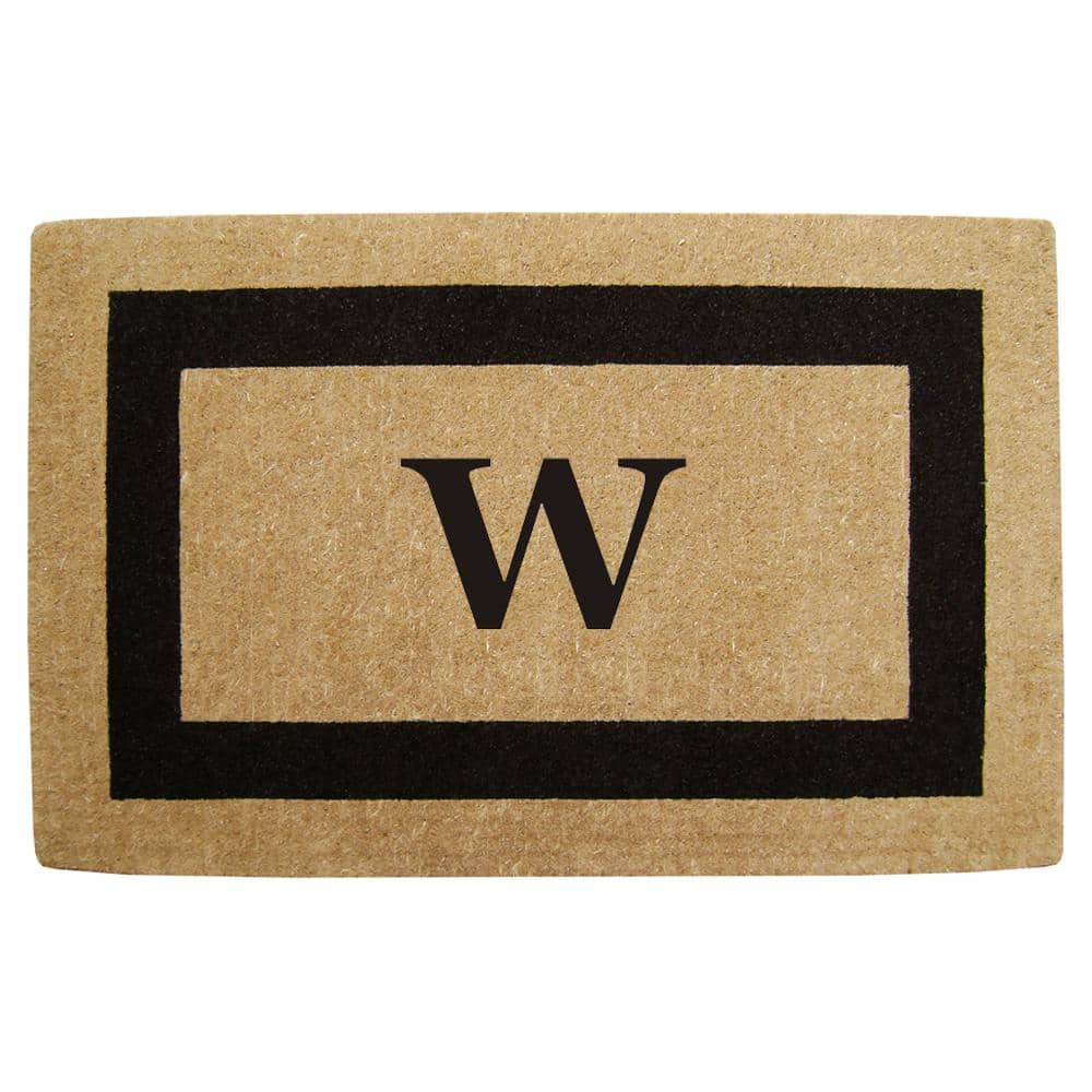 Heavy Duty Brown 22 in. x 36 in. Coir Single Picture Frame Monogrammed W Indoor Outdoor Door Mat price history on PriceWatchPro