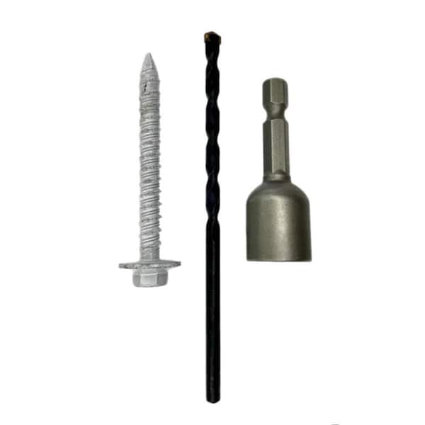 150-Pack 2 1/4 in. Concrete Screw Installation Kit