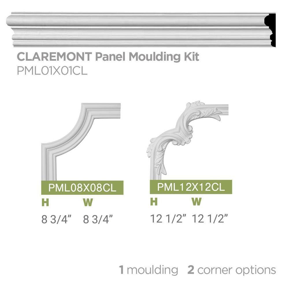 8.75" White Primed Polyurethane Crown Moulding Corner